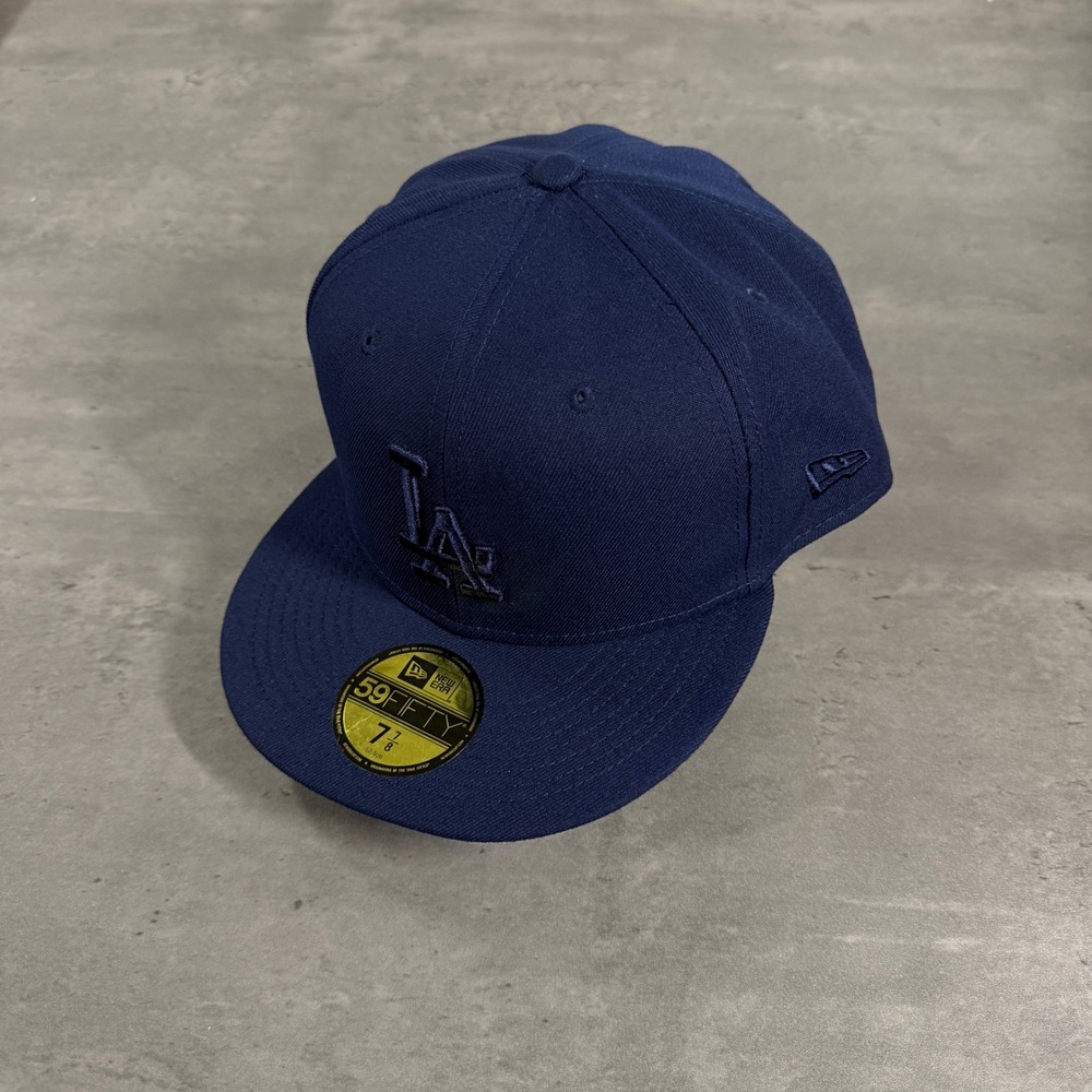 New Era Los Angeles Dodgers Hat 7 7/8 Navy Tonal Fitted MLB 59FIFTY Alternate